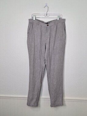 Linen Club Room Luxury Mens 100% Linen Pants Sz 36 X 32 Tapered Preppy Granola